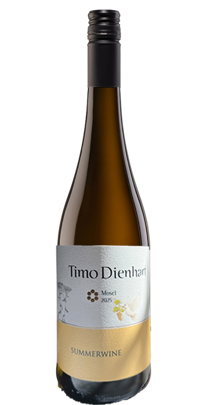 <br>Artikel-Nr.: 4.7<br>2025er Summerwine | Mosel feinherb 0,75l<br>&nbsp;<br><br>Strawberries, cherries, an angel's kiss in spring ... Nein... nur Trauben sind drin! Ein wundervolles Tröpfchen zu sehr vielen Gelegenheiten. <br> nur noch bis ENDE MAI zum EINFÜHRUNGSPREIS